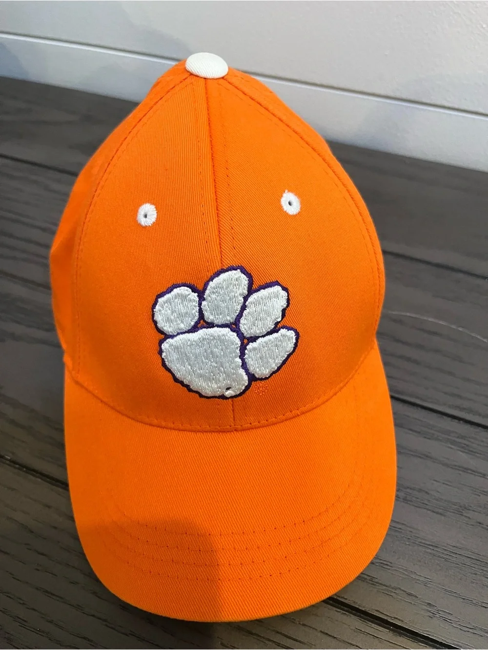 Kids Clemson Orange Paw Print Baseball Cap - Youth Hat